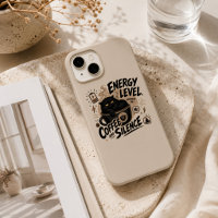 Funny Black Cat Coffee iPhone 15 Case