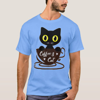 Funny Black Cat Coffee Mug Cat Lover Boy Girl  T-Shirt