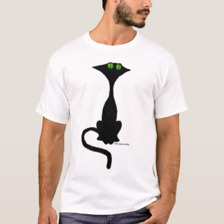 Funny black cat cute t-shirt design