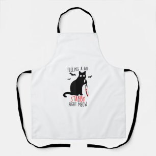 Funny Black Cat Halloween Costume Feeling a Bit St Apron