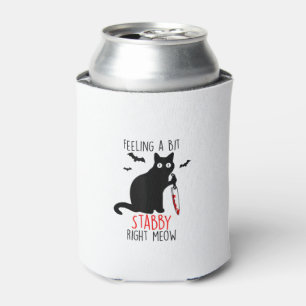 Funny Black Cat Halloween Costume Feeling a Bit St Can Cooler