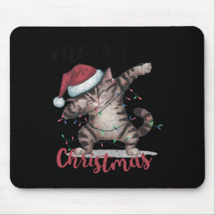 Funny Black Cat Halloween Funny Christmas Mouse Pad