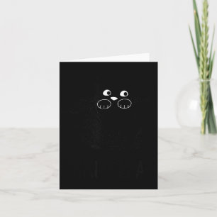 Funny Black Cat Kit-Tea Graphic Card