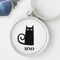 Funny Black Cat Monogram