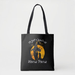 Funny Black Cat Moon Halloween Costume Bunch of Ho Tote Bag