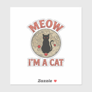 Funny Black Cat Moon Vintage Halloween Design_1