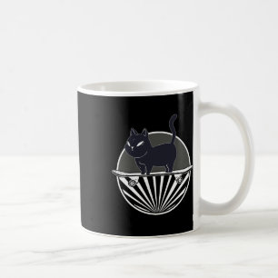 Funny Black Cat On Skateboard Retro Skateboarder V Coffee Mug