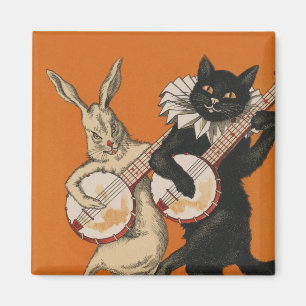 Funny Black Cat Refrigerator Magnet