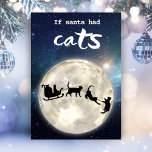 Funny black cat Santa Christmas Holiday Card<br><div class="desc">Put a smile on a face with this awesome black cat and Santa Christmas card! 
Simply click to personalise the greeting on the back of the card.</div>