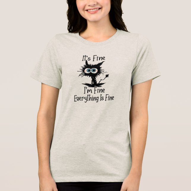 Funny Black Cat Sarcasm Tee for Cat Lovers  Shirt (Front)