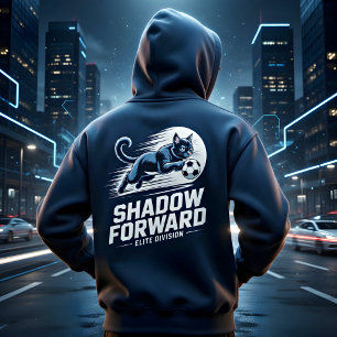 Funny Black Cat Soccer - Elite soccer Lovers Hoodie