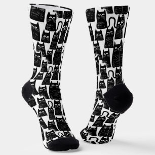 Funny Black Cat Socks