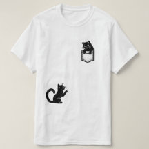 Funny black cat t-shirt 