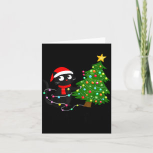 Funny Black Cat What_ Christmas Tree Funny Cat Lov Card