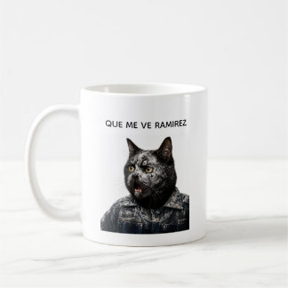 Funny Black Cat – What Happened?! Coffee Mug