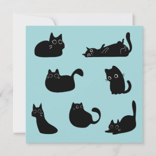 Funny Black Cats Birthday Card