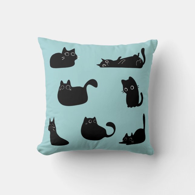 Funny Black Cats Cushion (Front)