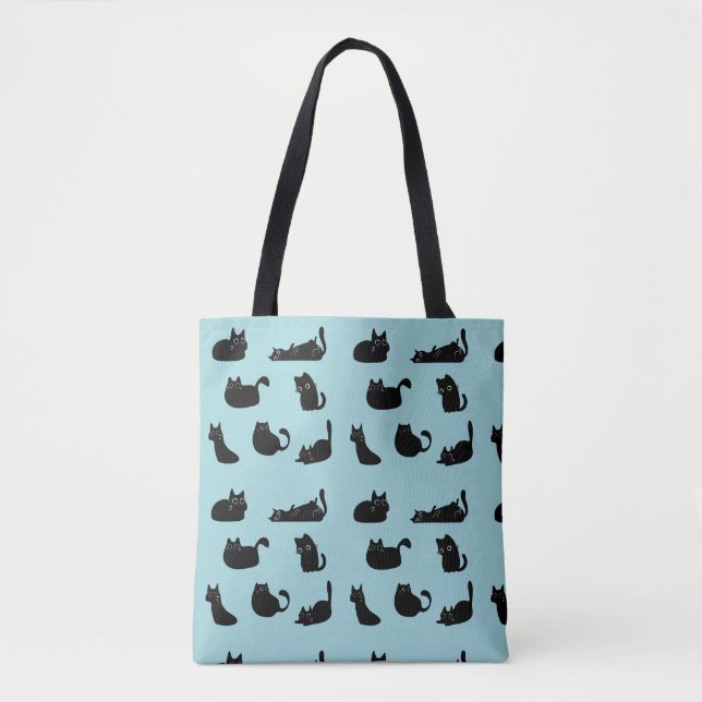 Funny Black Cats Tote Bag (Front)