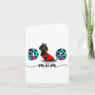 Funny Black Dachshund Tattoo I Love You Dog Mum Le Card