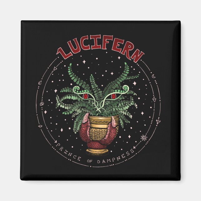 Funny Black Evil Plant Halloween Party Decor Magnet (Front)