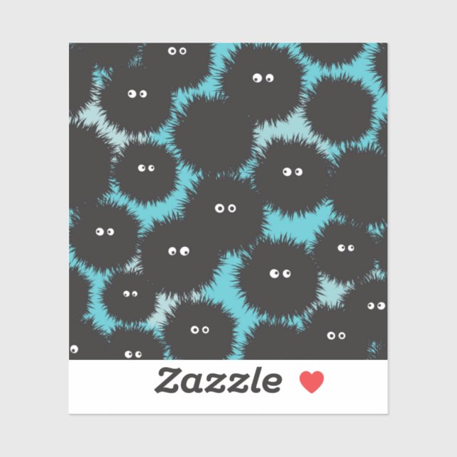 Funny black fluffy monsters  (Sheet)