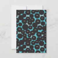 Funny black fluffy monsters 