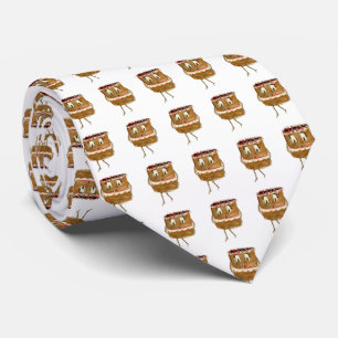 Funny Black Forest Gateau Quirky Watercolour Art Tie