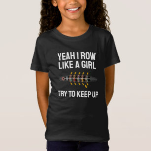 Funny Black Girl Rower Rowing Crew Team Girl's T-Shirt