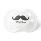 Funny black handlebar moustache stache personalise