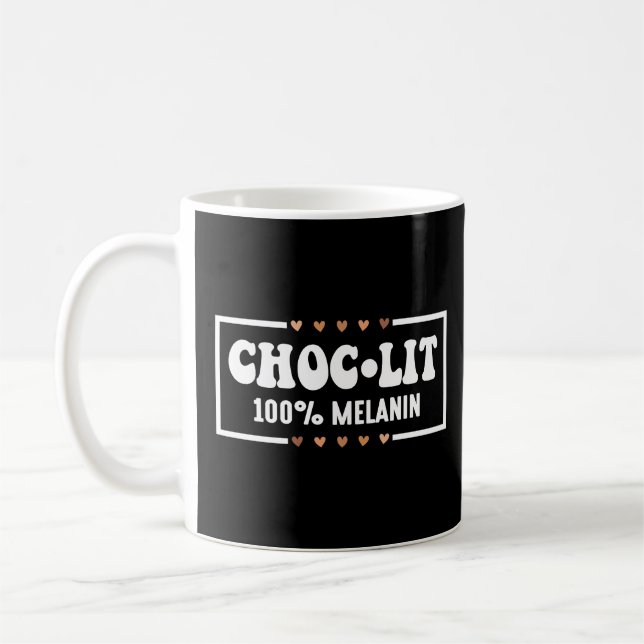 Funny Black History Juneteenth Chocolate Melanin Coffee Mug (Left)