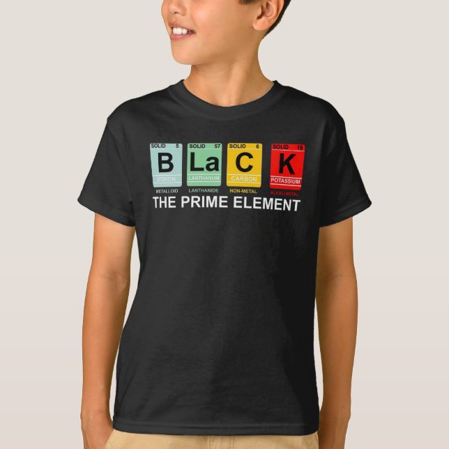 Funny Black History Month Periodic Table African T-Shirt (Front)