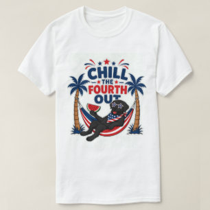 Funny Black Lab Chill the Fourth Out Patriotic Dog T-Shirt