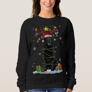 Funny Black Lab Dog Christmas Reindeer Christmas L Sweatshirt