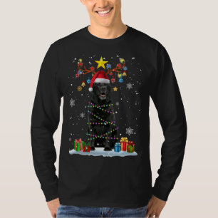 Funny Black Lab Dog Christmas Reindeer Christmas L T-Shirt