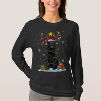 Funny Black Lab Dog Christmas Reindeer Christmas L