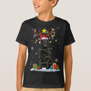 Funny Black Lab Dog Christmas Reindeer Christmas L T-Shirt
