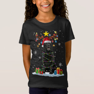 Funny Black Lab Dog Christmas Reindeer Christmas L T-Shirt