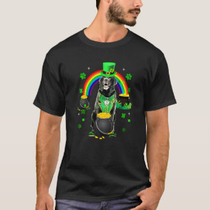 Funny Black Lab Leprechaun Shamrock St Patrick's D T-Shirt