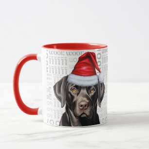 Funny Black Labrador Retriever Christmas Dog Mug