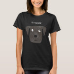 Funny Black Labrador Retriever Dog Custom Name T-Shirt<br><div class="desc">Cute little Black Labrador Retriever dog art to make you smile.
Customise by changing or removing the name.</div>