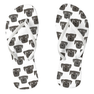 Funny Black Labrador Retriever Dog Pattern Jandals