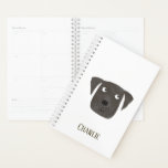 Funny Black Labrador Retriever Dog Personalised Planner<br><div class="desc">Cute Black Labrador Retriever dog watercolor painting, perfect for dog lovers.
Personalise it by changing or removing the name.</div>