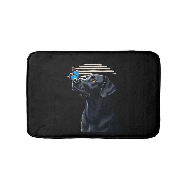 Funny Black Labrador Retriever Lab Dog Owner Pet A Bath Mat (Front)