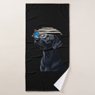 Funny Black Labrador Retriever Lab Dog Owner Pet A Bath Towel