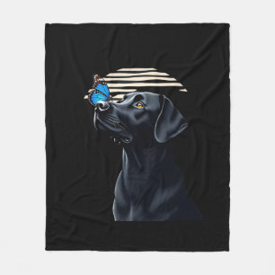 Funny Black Labrador Retriever Lab Dog Owner Pet A Fleece Blanket