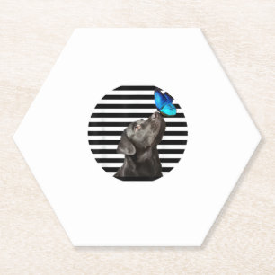 Funny Black Labrador Retriever Lab Dog Owner Pet A Paper Coaster