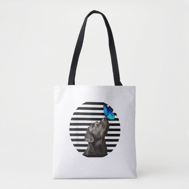 Funny Black Labrador Retriever Lab Dog Owner Pet A Tote Bag (Front)