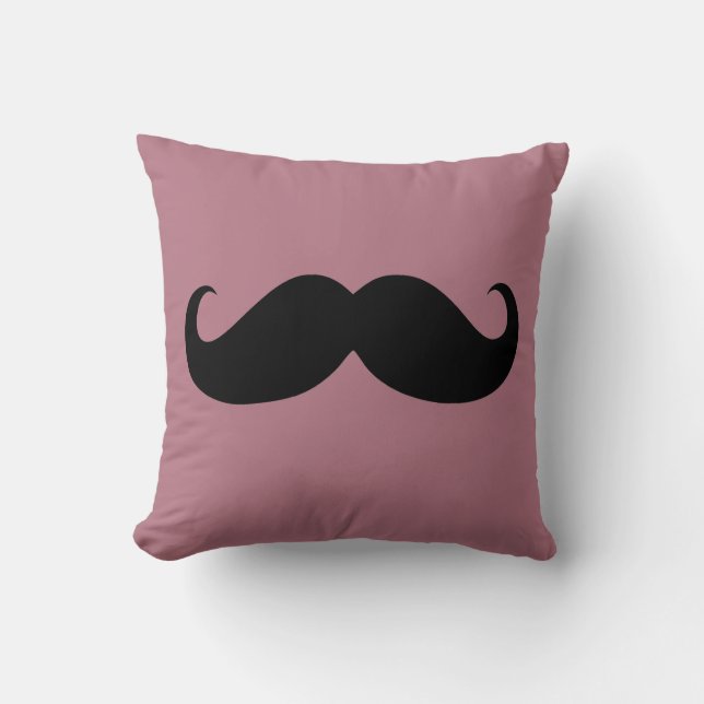 Funny Black Moustache Cushion (Front)