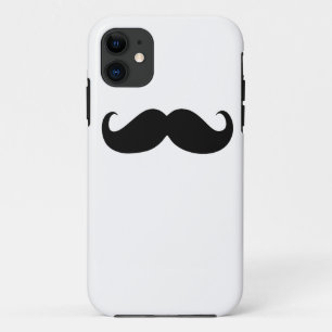 Funny Black Moustache on White Background Case-Mate iPhone Case