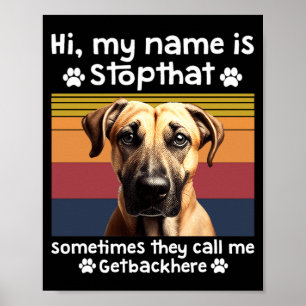 Funny Black Mouth Cur Dog Saying  Poster